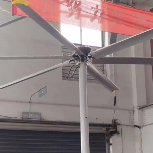 Industrial Axial Ceiling Fan 18ft Blade Diameter Aluminum Alloy 220V 10-60RPM Touch Control Industrial Standing Fan