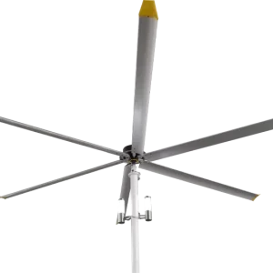 Industrial Axial Ceiling Fan 18ft Blade Diameter Aluminum Alloy Touch Control 38dB Noise 10800m/min Full-load Air Volume