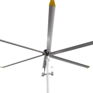 Industrial Axial Ceiling Fan 5.5m Diameter Aluminum Alloy Touch Control Ball Bearing Low Noise 38dB High Airflow 10800m min