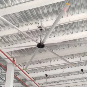 Industrial Axial Exhaust Fan 6 Leaves Roof Mount Aluminum Alloy Blades 18ft Diameter Touch Control Ball Bearing 10800m min Low