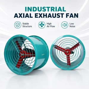 Industrial Axial Exhaust Fan High Airflow Low Noise Heavy Duty Ventilation for Factory Workshop