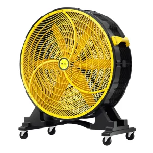 Industrial Axial Flow Exhaust Cooling Fan Construction Site Commercial Floor Portable Cylindrical Ventilation Fan AC Motor