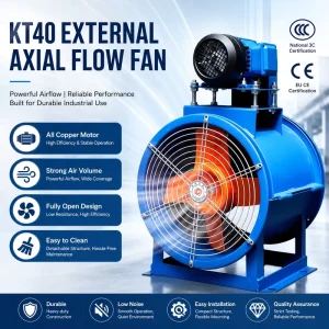 Industrial Axial Flow Exhaust Fan with Ball Bearing 380V Electric