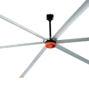 Industrial Axial Flow Fan Touch Control 220V Electric Aluminum Alloy Blades 38dB Low Noise 5.5m 10800m min HVLS Ceiling Fan