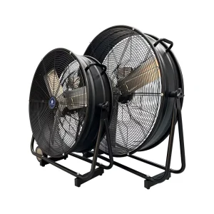 Industrial Big Drum Fan Adjustable Tilt High Speed Commercial Shop Garage Cooling Durable Blade Rolling Floor Fan