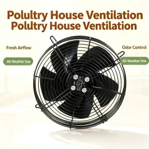 Industrial Cooling Fan Axial Exhaust Ventilation with Metal Guard for Factory Workshop