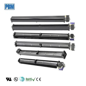 Industrial Cross Flow Tangential Fan AC 230V 30mm 530 986mm Aluminum Alloy 2400 RPM 100 170 M3 H 5 Year Warranty