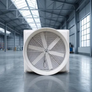 Industrial Fiberglass Duct Axial Exhaust Fan Copper Motor OEM ODM Customizable Large Air Volume Electric Wall Mounted