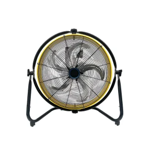 Industrial Floor Fans for Sale 20 Inch 220V Black+ Yellow Electric Metal Household Use Industrial Commercial Floor Fan