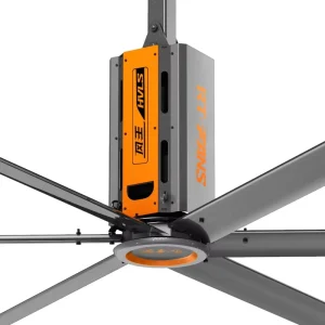 Industrial HVLS Ceiling Fan 24ft Blade Diameter Aluminum Alloy Motor & Gear High Airflow 15500 M3/min