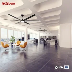 Industrial HVLS Ceiling Fan Electric 2700mm 200W 24kg Commercial Use Energy Saving Remote Control Strong Wind Office Co working