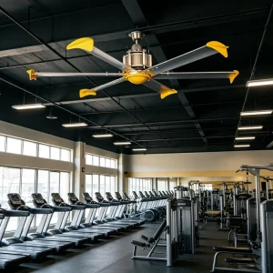 Industrial HVLS Ceiling Fan Motor 220/380V Aviation Material Outdoor Indoor School Gym Commercial Air Cooling
