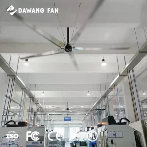 Industrial HVLS Ventilation Fan 10ft-24ft Metal Ceiling Fans for Household Commercial Outdoor Use Smart Control Electric 3-Year