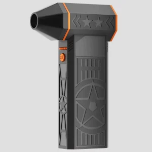 Industrial Handheld High Speed Turbo Fan Hair Dryer Powerful Brushless Motor 8000mAh Battery 120mph Air Speed 500CFM Quiet