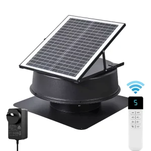 Industrial Heat Extraction 35W Solar Powered Axial Flow Fan High Speed Air Conditioning Attic DC Roof Ventilation Exhaust Fan