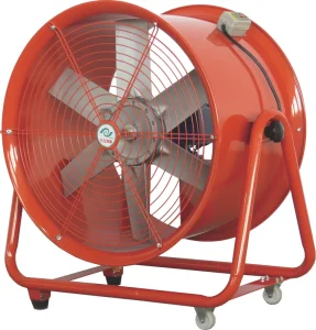 Industrial High Pressure Electric Ventilation Fan CE Approved Portable Movable Air Blower with 3000m3 h Airflow 12″ Size