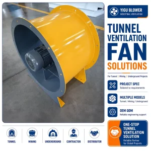 Industrial High Temperature Fire Smoke Exhaust Fan Heavy Duty Axial Flow Jet Fan for Deep Tunnel Mining Emergency Ventilation