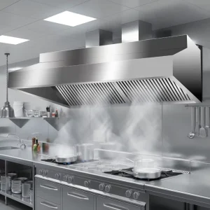 Industrial Kitchen Exhaust Hood Stainless Steel High Efficiency Ventilation System for Restaurant Cooking Equipment Range Hood
