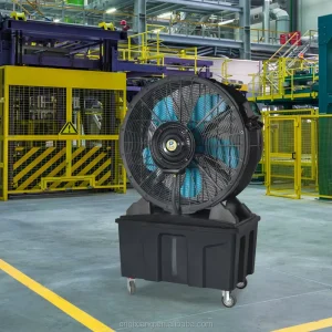 Industrial Mist Cooling Fan Large Area Water Spray Misting Fan For Warehouse Factory Outdoor Farm Evaporative Humidifying Fan