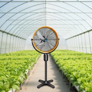 Industrial Pedestal Fan Oscillating Stand Fan 3-Speed 5-Aluminum Alloy Blades High Velocity Electric Outdoor Household