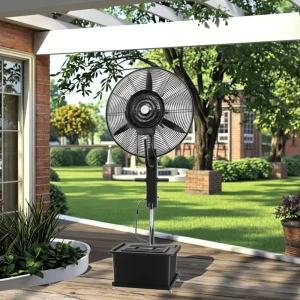 Industrial Plastic Floor Misting Fan Water Atomization for Humidification Ice Lifting Outdoor Cooling Oscillating Household
