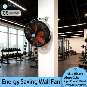 Industrial Plastic Wall Fan Brushless DC Motor with CE Approval IP55 Protection Touch Control for Industrial Exhaust