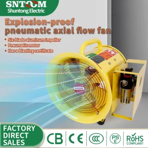Industrial Pneumatic Portable Ventilation Air Blower Exhaust Fan with Iron Blades OEM ODM Customization 220V 380V 300 400 500 mm