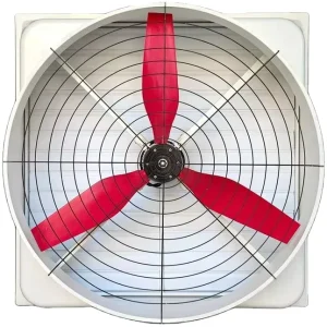 Industrial Poultry Farm Fiber Glass Fan FRP Cone Exhaust Fan with Louver
