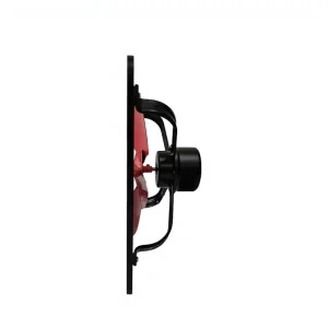 Industrial Square Wall Mounted Axial Exhaust Fan Red Aluminum Alloy Blades 14 Diameter Button Control Exhaust Fan