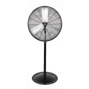 Industrial Stand Fan with Totally Enclosed Motor Aluminum Fan Blades 3 Speeds for 24-Hour Use