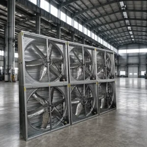 Industrial Wall mounted Square Axial Fan 380mm Push pull Type Smoke Exhaust Ventilation Cooling Fan with Galvanized Sheet