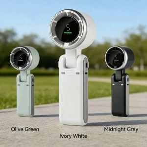 Innovative 5 Speed 180 Degree Adjustable Angle Summer Travel Wearable Household Type C Fast Charging Smart Button Operation