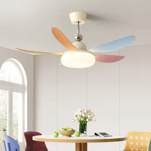 Intelligent Dimming LED Light 34 36 48 Inch Modern European Design with 3 Colors DC Motor Remote Control Ceiling Fan Light