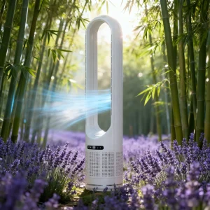 Intelligent HEPA Filter Bladeless Fan Energy Efficient Plastic Electric Air Purification Tower Fan