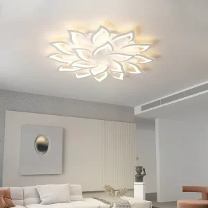 Intelligent Lighting Modern Indoor Surface Mounted Flower Lights Kitchen Bedroom Living Room LED Ceiling Fan Lights
