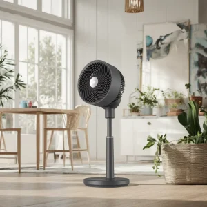 Intelligent Oscillating Air Circulator Fan Black for Large Room