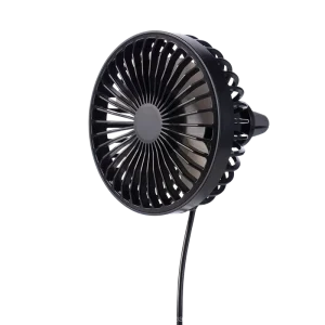 Intelligent Portable Car Fan With Detachable Cover Three Wind Speed 360 Degree Adjustable Warm Night Light Car Fan With Clip