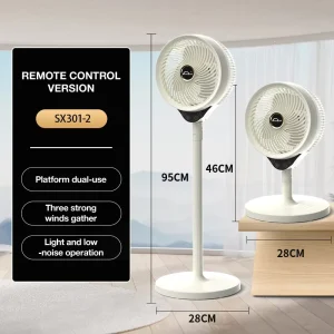 Intelligent Remote Controlled Silent Air Circulation Fan for Home & Office Tower & Pedestal Design