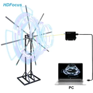 Interactive WiFi Fan Hologram 3D Input High Resolution 180cm Indoor Smart APP Control