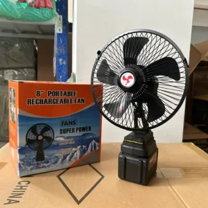 Iron Material Electric Desktop Fan Portable Outdoor Camping Fan Oscillating Removable Charging Lithium Battery for Car Hotel Box