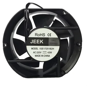 JEEK 17251 Heavy Duty Cast Iron Exhaust Fan 230V AC 43W 3000rpm for Factory Ventilation&High Temperature Equipment Cooling