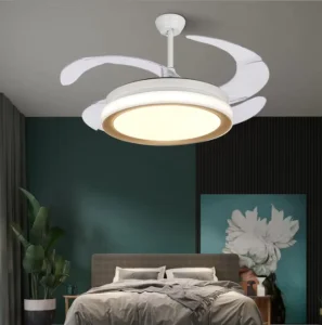 JYLIGHTING 42 Inch Ceiling Fan with Light Ceiling Fan with Led Lights Chandelier for Bedroom Remote Control Ceiling Fan Light