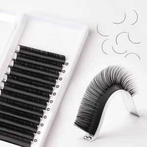 Jeleap J1DCMF Camellia Fan Lashes Easy Fanning Eyelash Extensions Black Volume Cruelty Free Natural Long Handmade