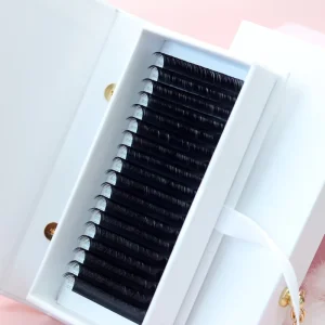 Jet Black Matte Individual Eyelash Extension Supplies Dark Matte Lash Trays Volume Velvet Cashmere Lash Extension Trays