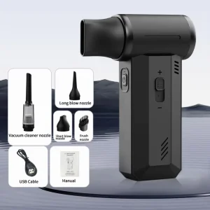 Jet Fan Mini Blower 130 000RPM Electric Compressed Portable Air Duster 3 Gear Cordless Min Blower Turbo Fan Air Blower