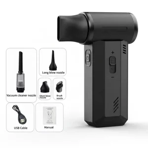 Jet Fan Mini Blower 130 000RPM Electric Compressed Portable Air Duster 3 Gear Cordless Mini Blower Turbo Fan Air Blower