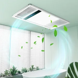 Jingliang Portable Integrated Ceiling Exhaust Fan LED Lighting Bathroom Infrared Convection Heater Smart Control Tip Over
