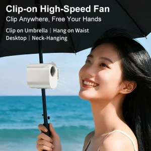 Jinwukeji YL18 Electric 3000Mah Brushless Motor Wearable Led Light Neck Waist Bag Usb Charging Portable Fan Cooling Outdoor