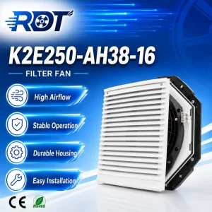 K2E250-AH38-16 SK3244.110 AC Axial Cooling Fan 115V 100W 250mm Ball Bearing for Control Cabinet Ventilation