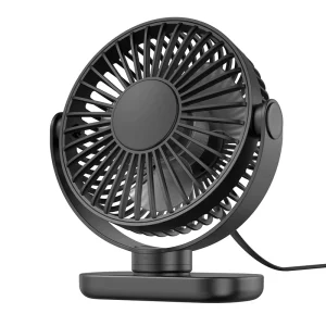 K62C Portable USB Desk Fan with 1.2M Cable Ultra Silent Operation Large Airflow Personal Table Fan for Office Home Study